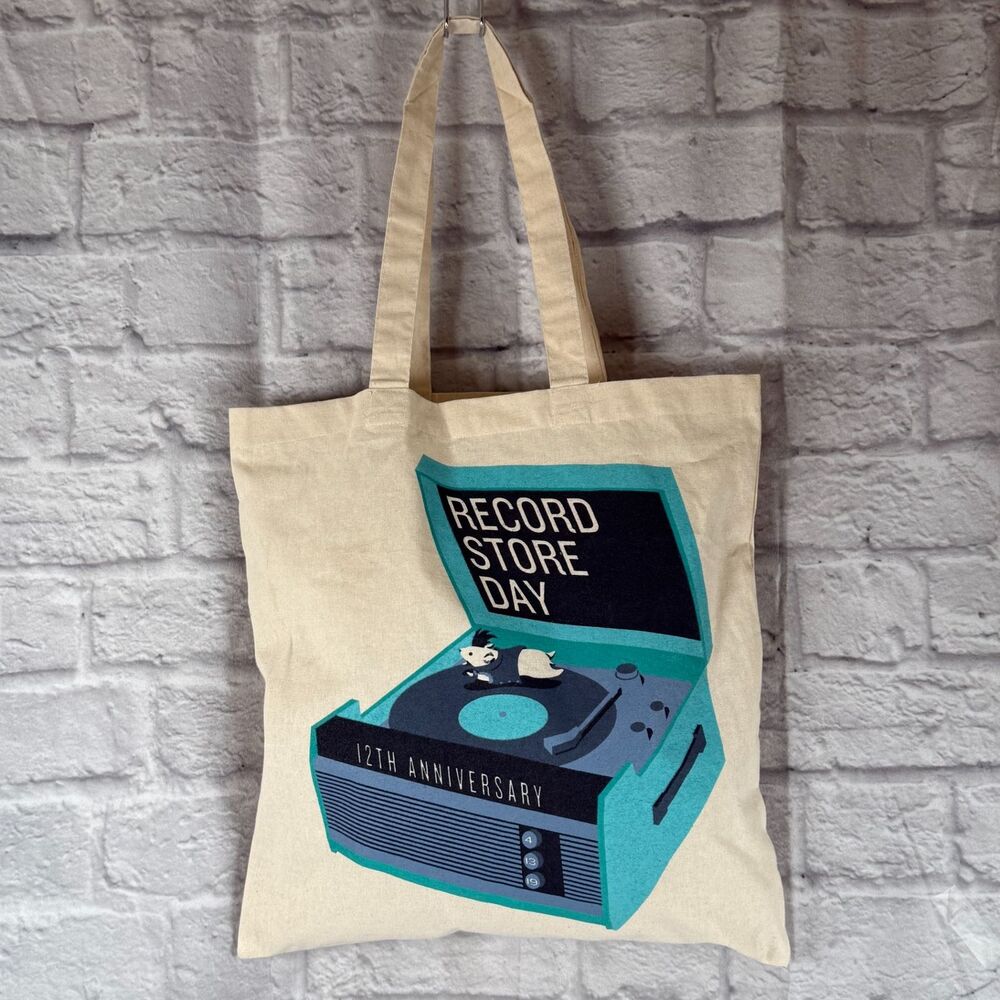 Record Store Day 12th Anniversary Canvas Tote Bag RSD 2019 Reusable Shopping